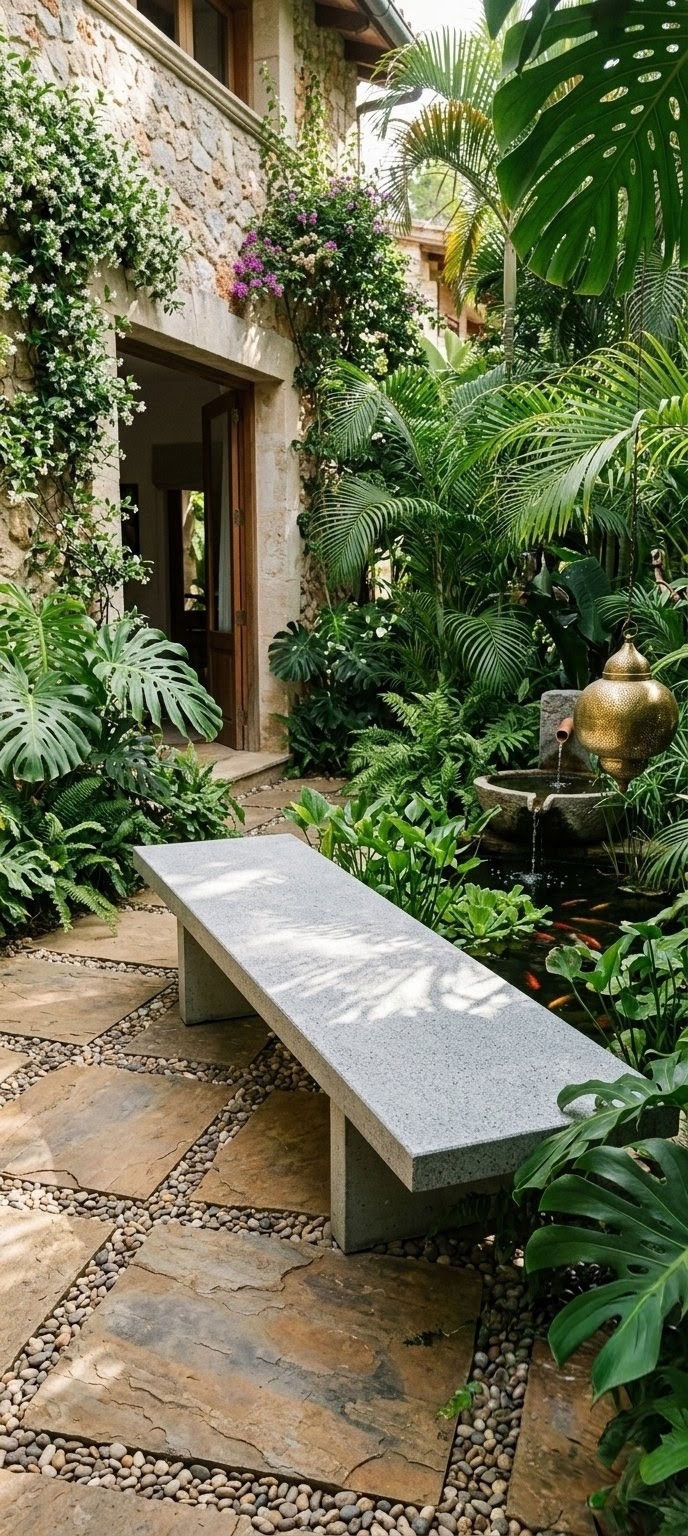 Thumbnail: Castcrete garden bench