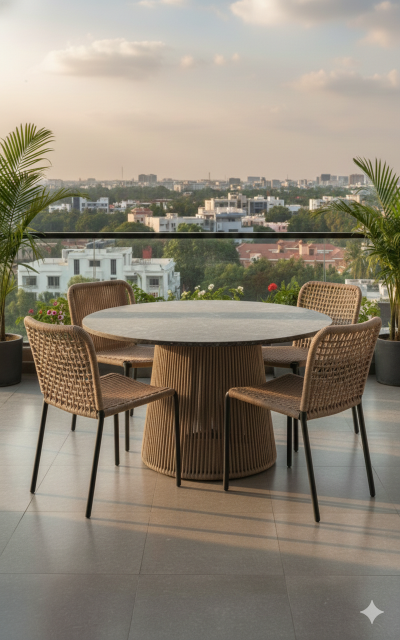 Thumbnail: Tony Armless dining set of 4