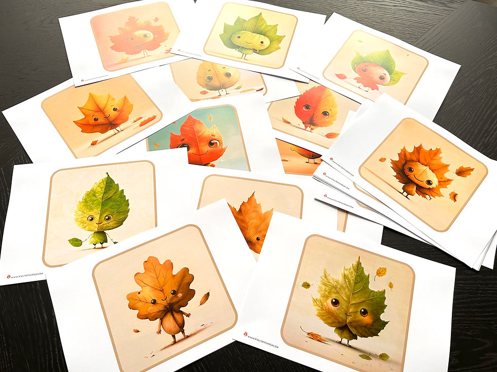 Thumbnail: HERFSTDOBBLE: 31 kaarten/6 afbeeldingen + EXTRA'S