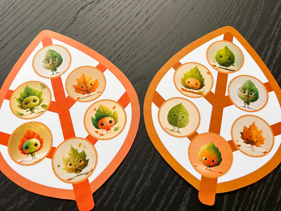 Thumbnail: HERFSTDOBBLE: 31 kaarten/6 afbeeldingen + EXTRA'S