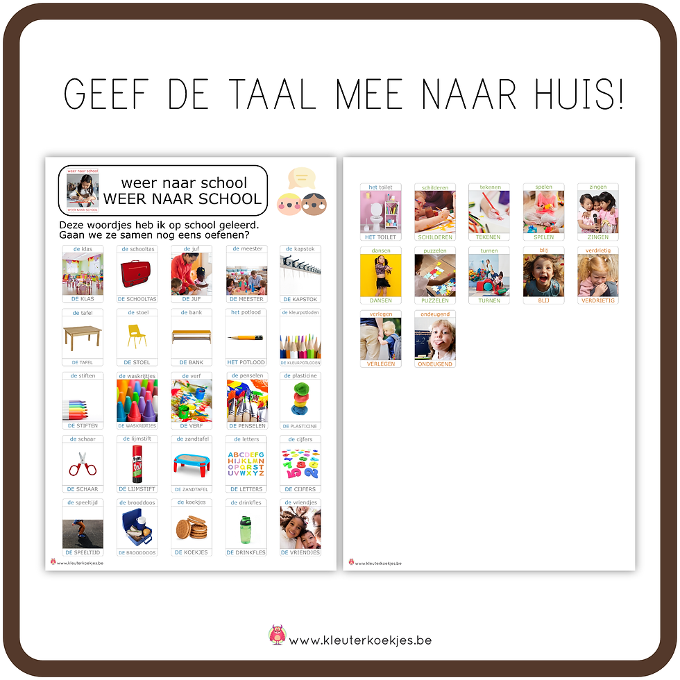 Thumbnail: WOORD-FOTOKAARTEN "TERUG NAAR SCHOOL"