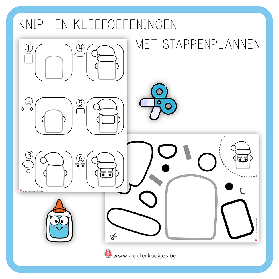Thumbnail: KNIPPERDEKNIP KERST - Knip-Vouw-Knutselsjablonen met Stappenplannen