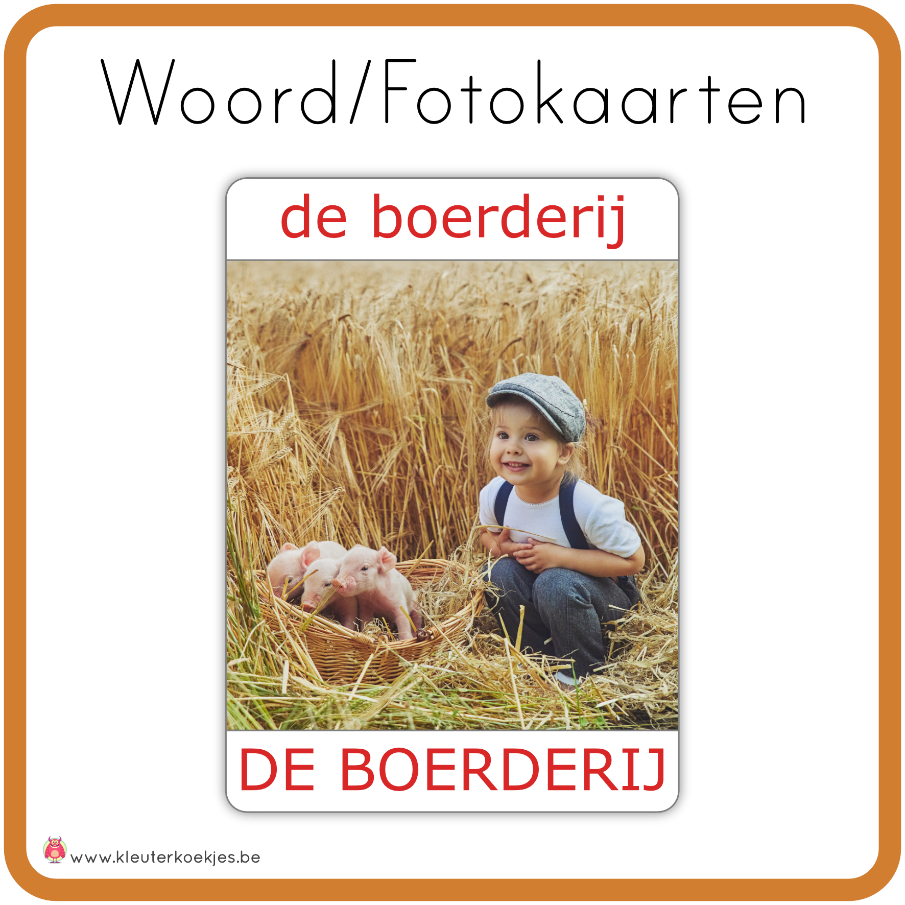 WOORD - FOTOKAARTEN "DE BOERDERIJ"