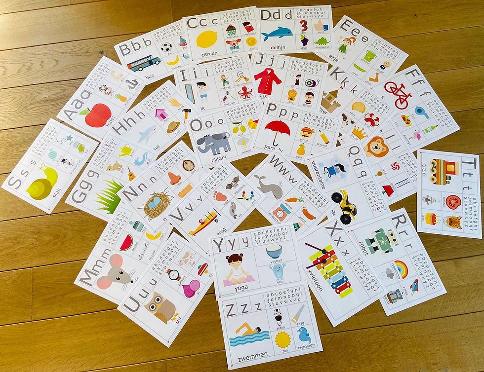 Thumbnail: LETTERMUURKAARTEN - leesletters