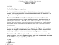 Parent Letter - Employee Misconduct