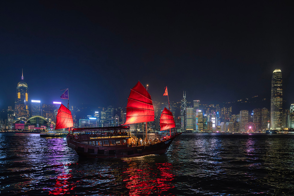 hong kong skyline victoria harbour