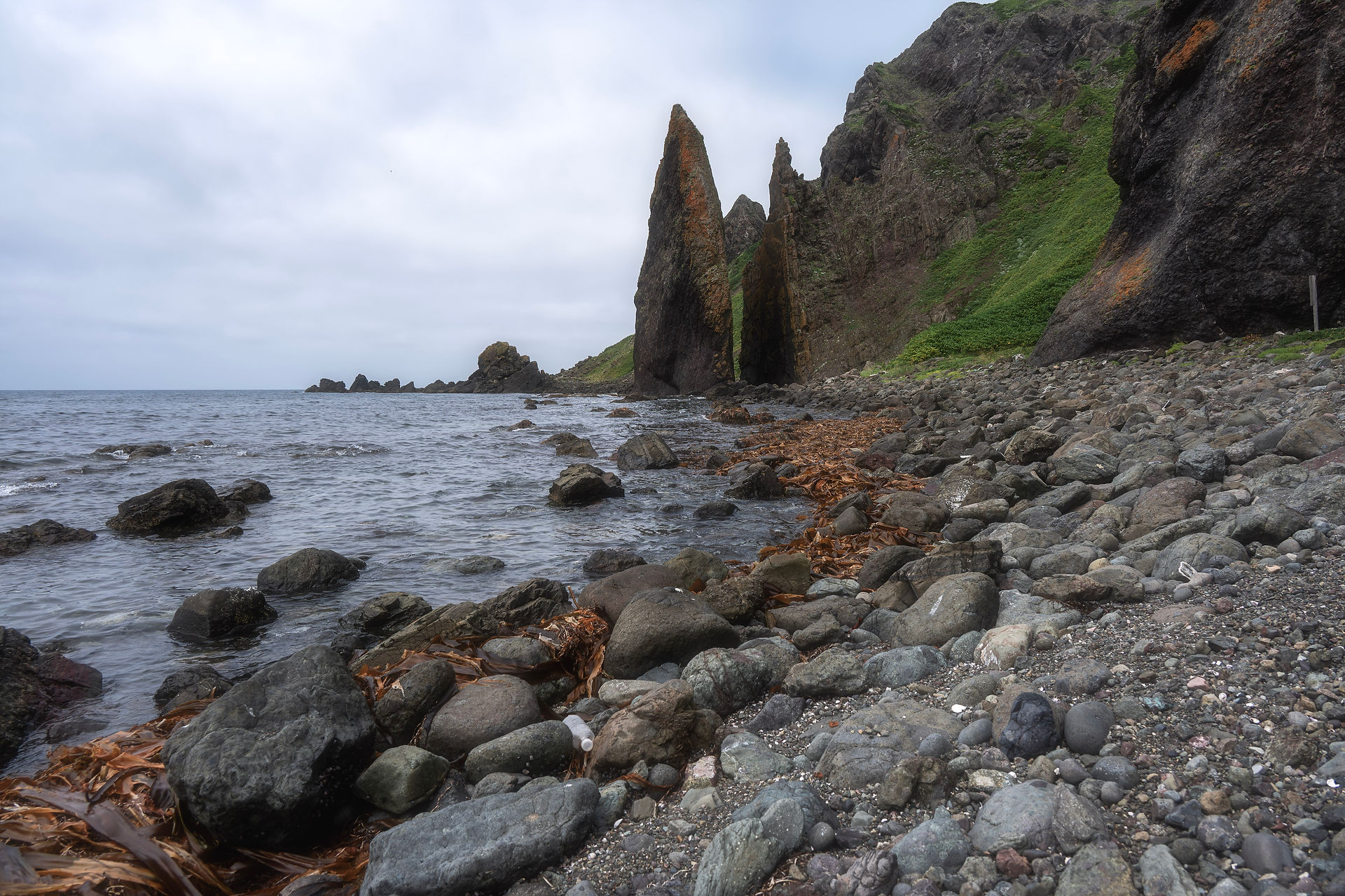jizo rock rebun island hokkaido japan