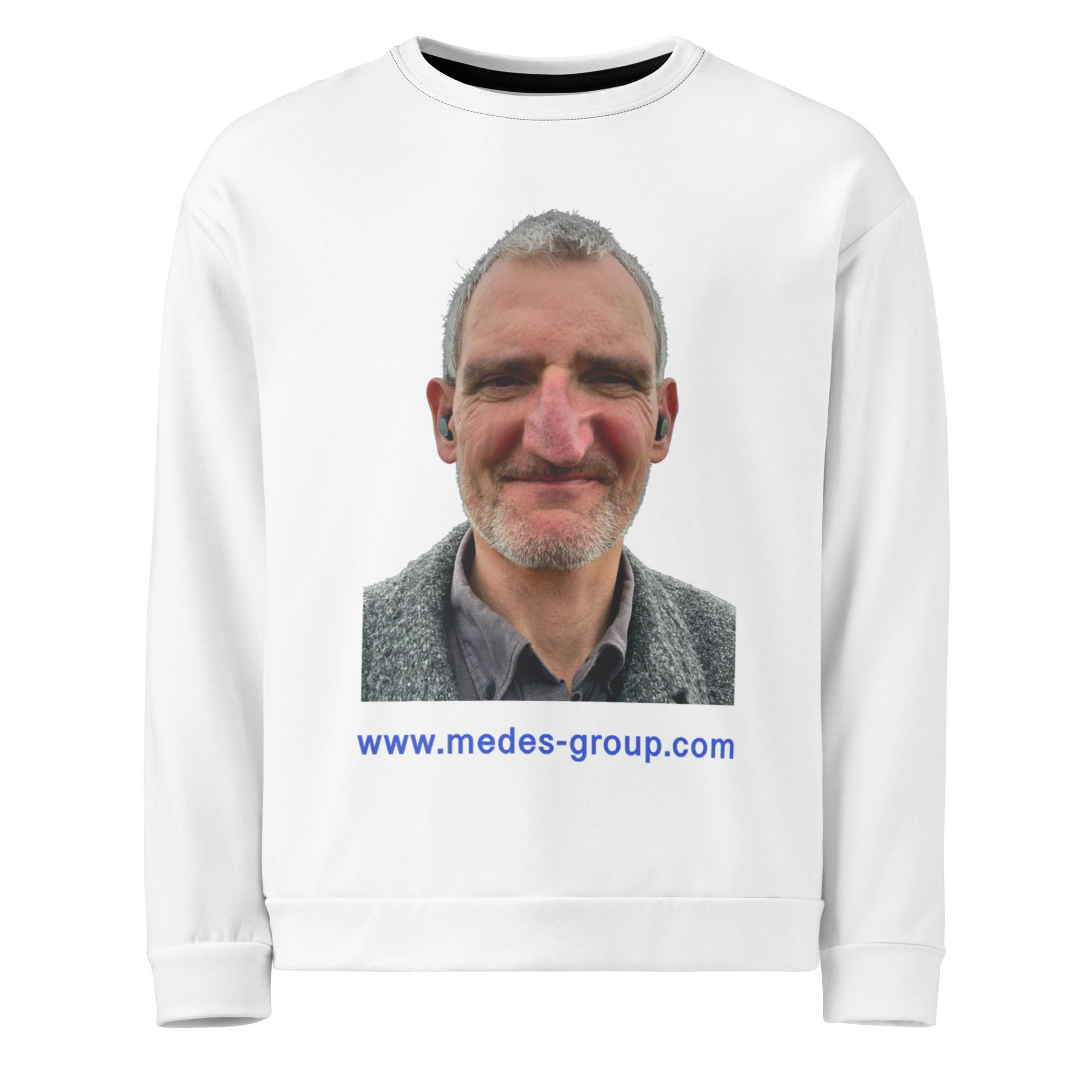 Medes Group Allover Print One – Unisex Sweater white