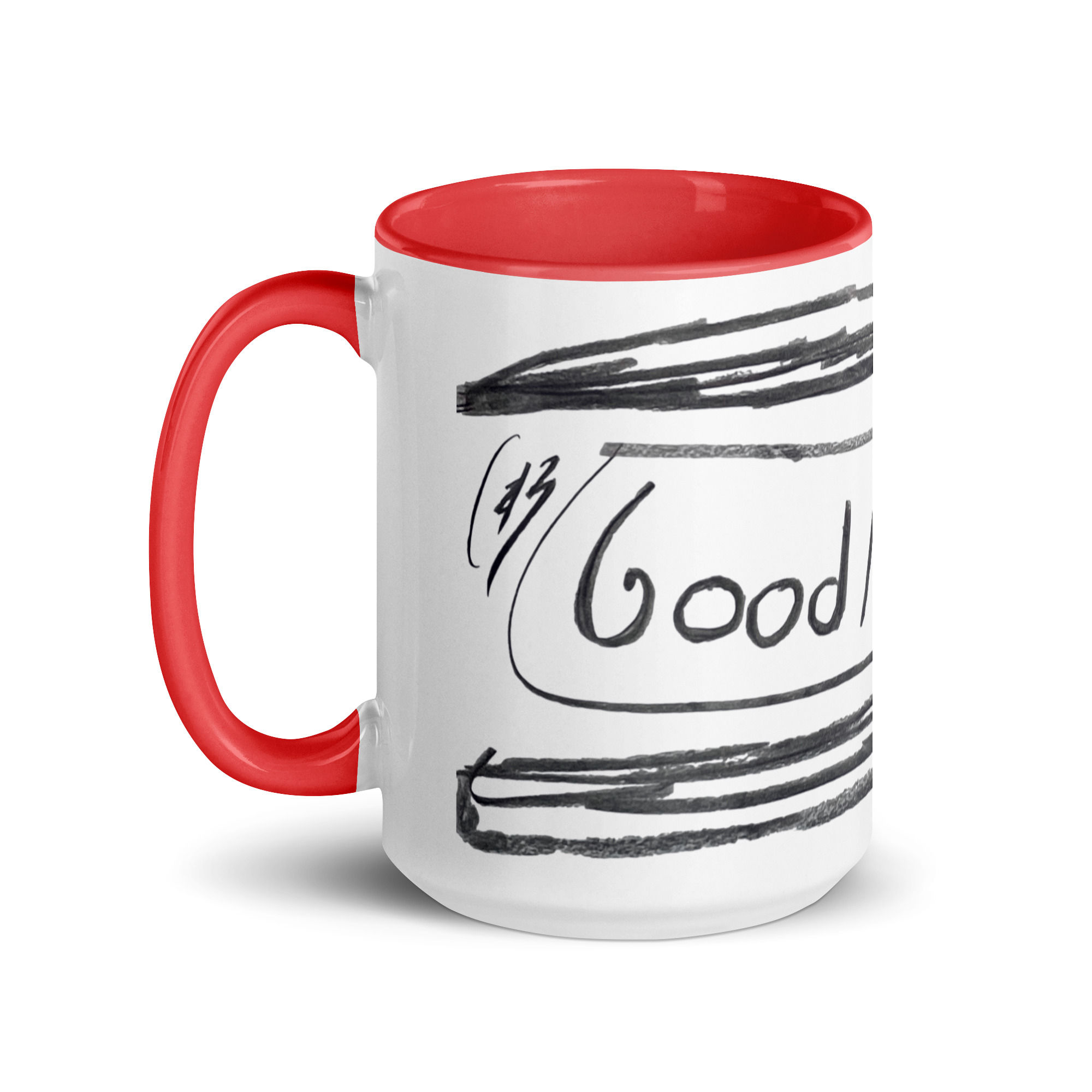 Medes Group color white Mug one  300ml Red