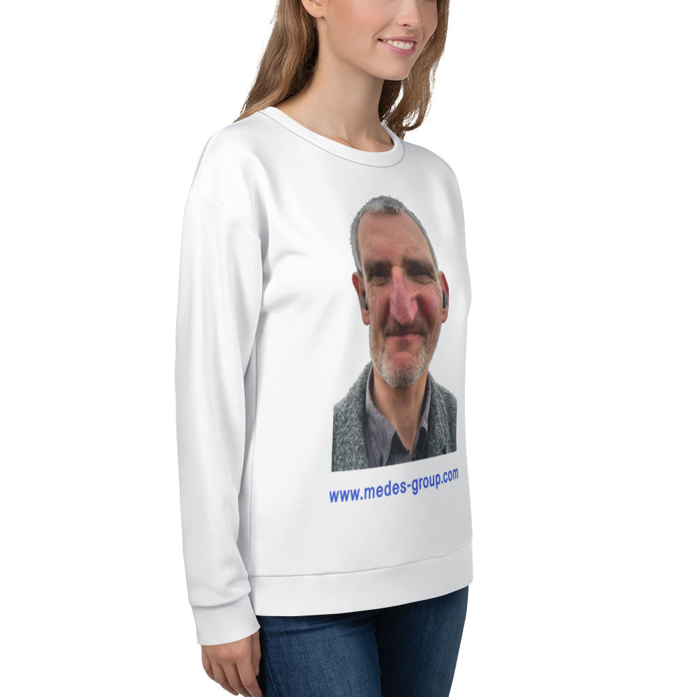 Medes Group Allover Print One – Unisex Sweater white