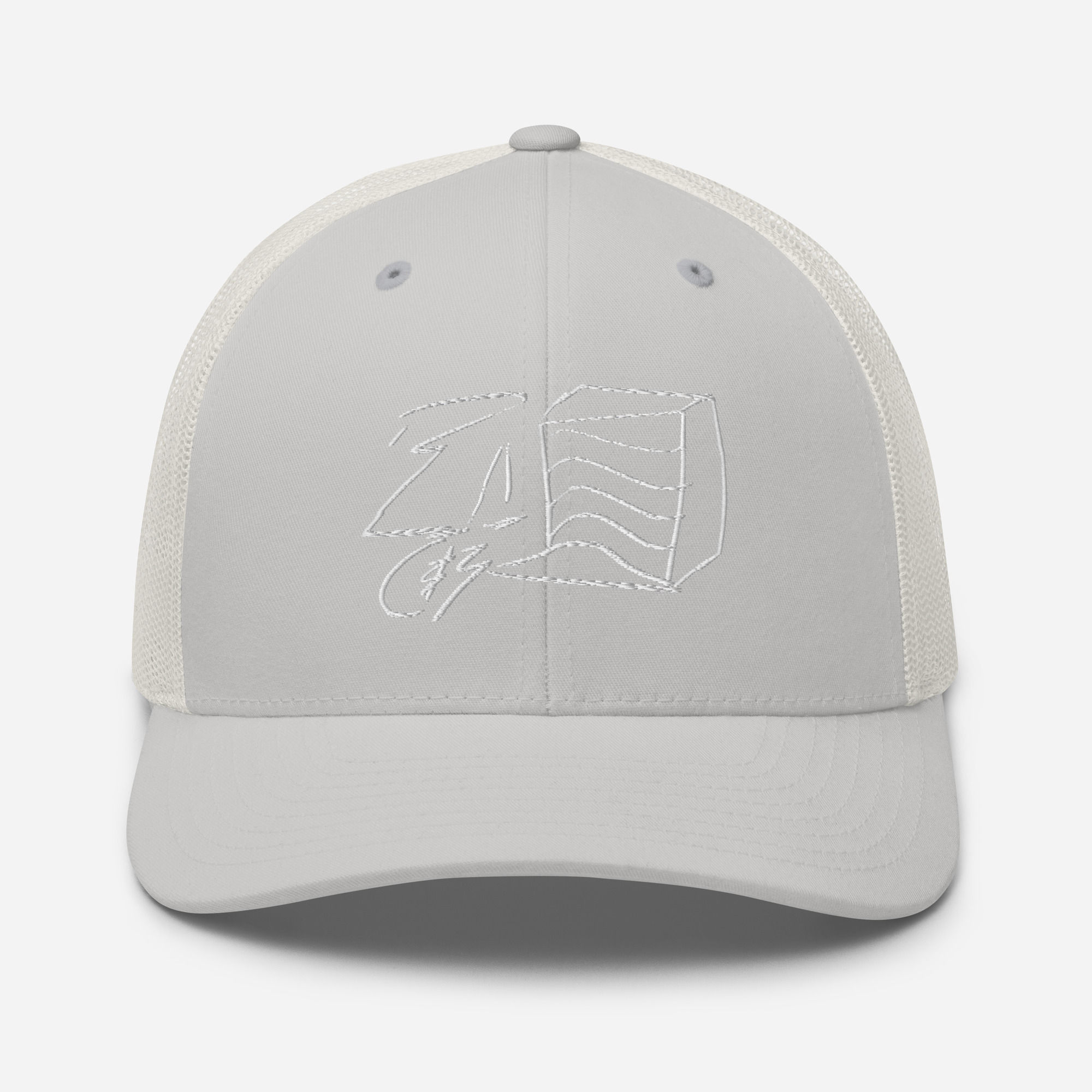 Medes Group Trucker Cap two Silver
