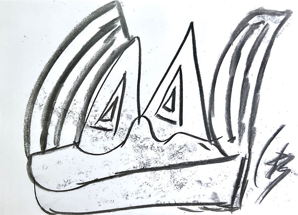 Kronenhelm Zeichnung by Michail