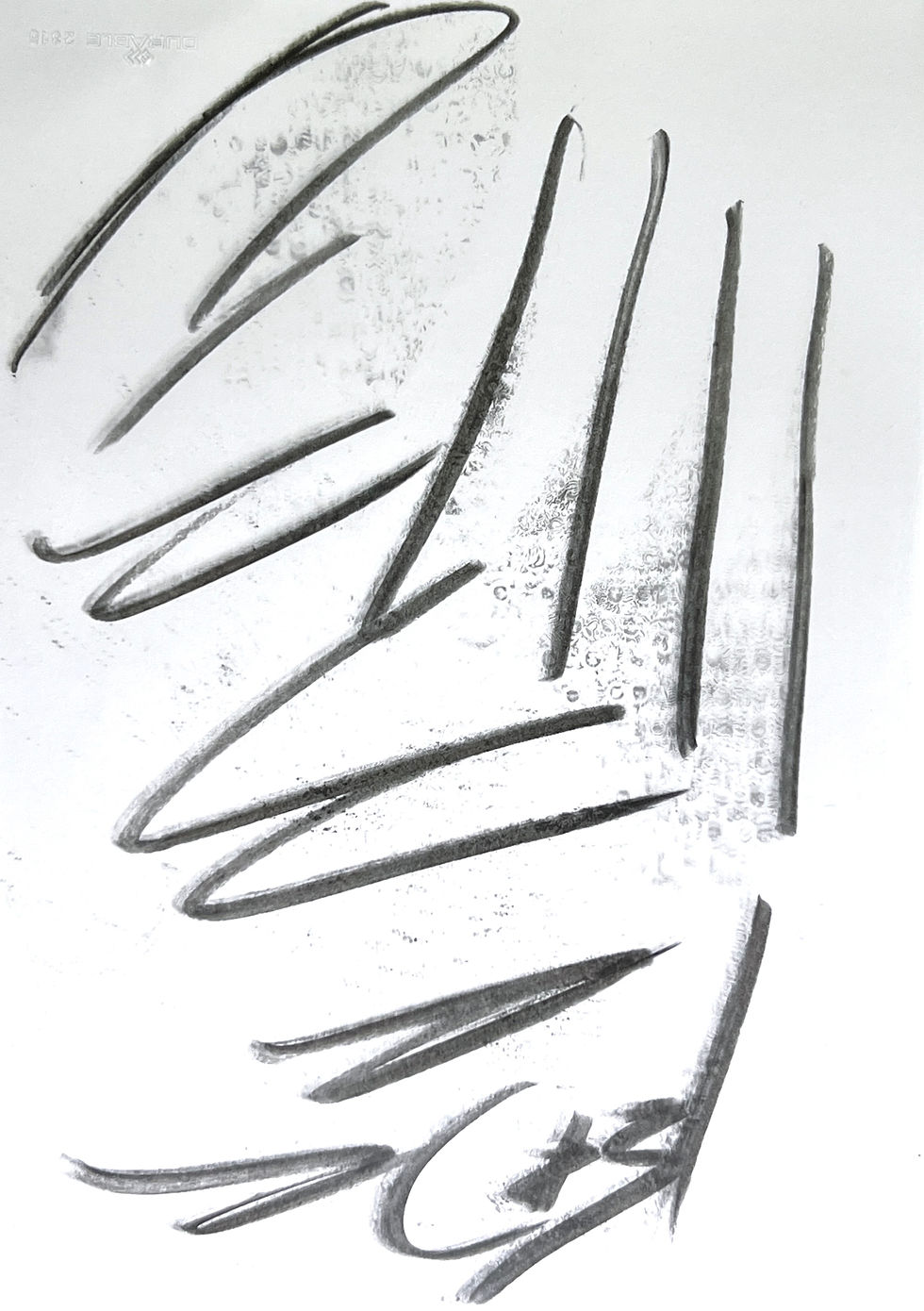 versinkende Striche Zeichnung by Michail