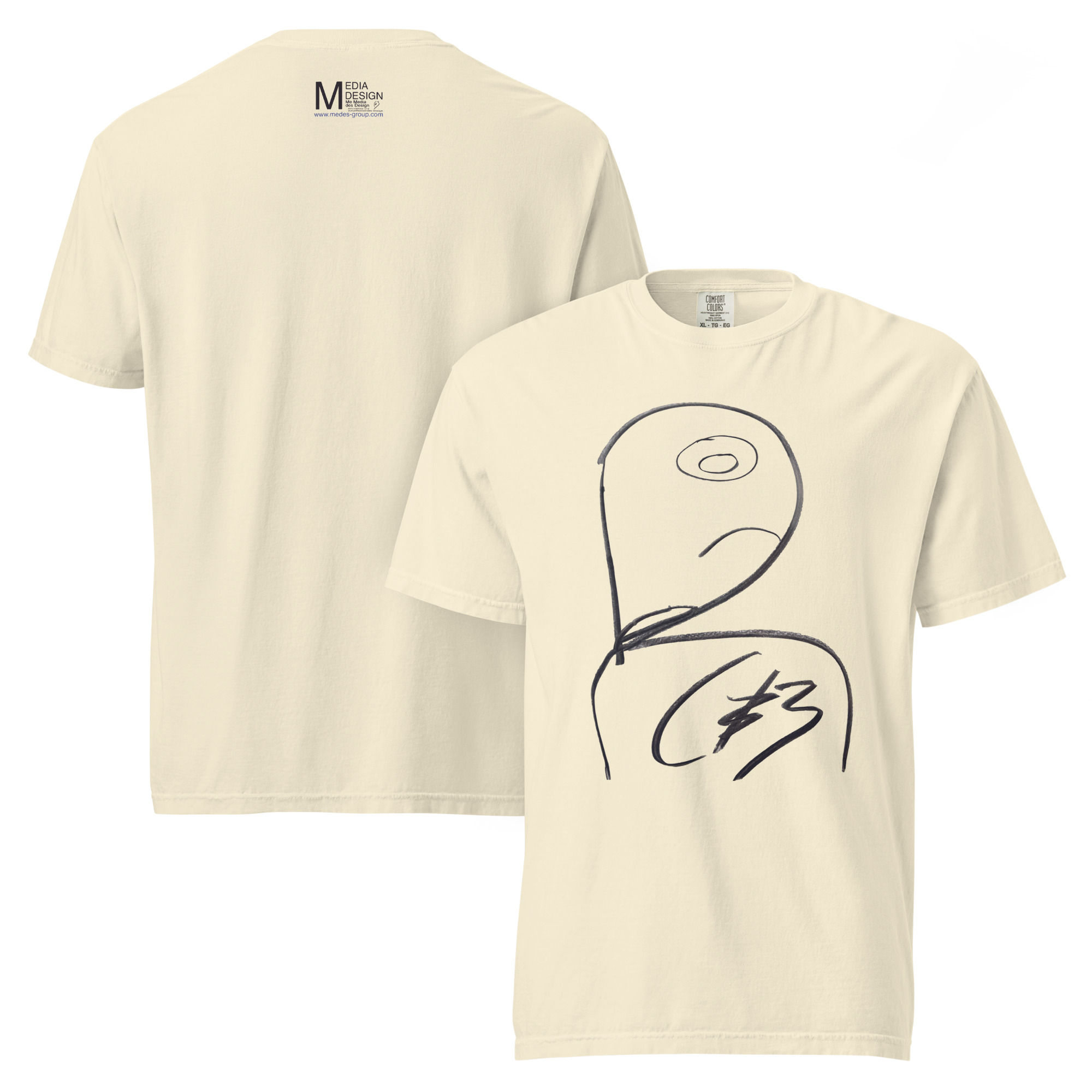 Medes Group Comfort Colors twenty-five Unisex T-Shirt ivory