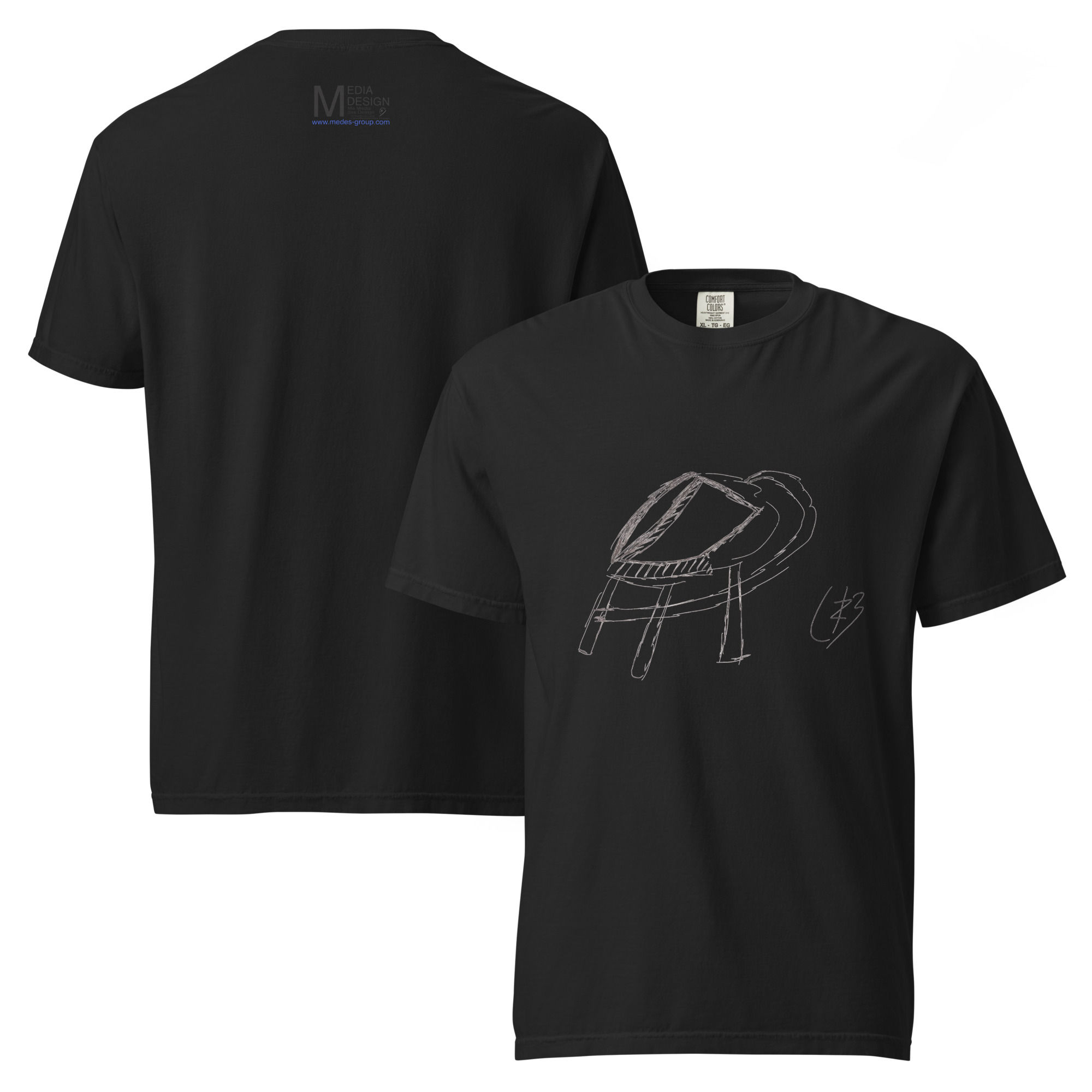 Medes Group Comfort Colors nine T-Shirt black
