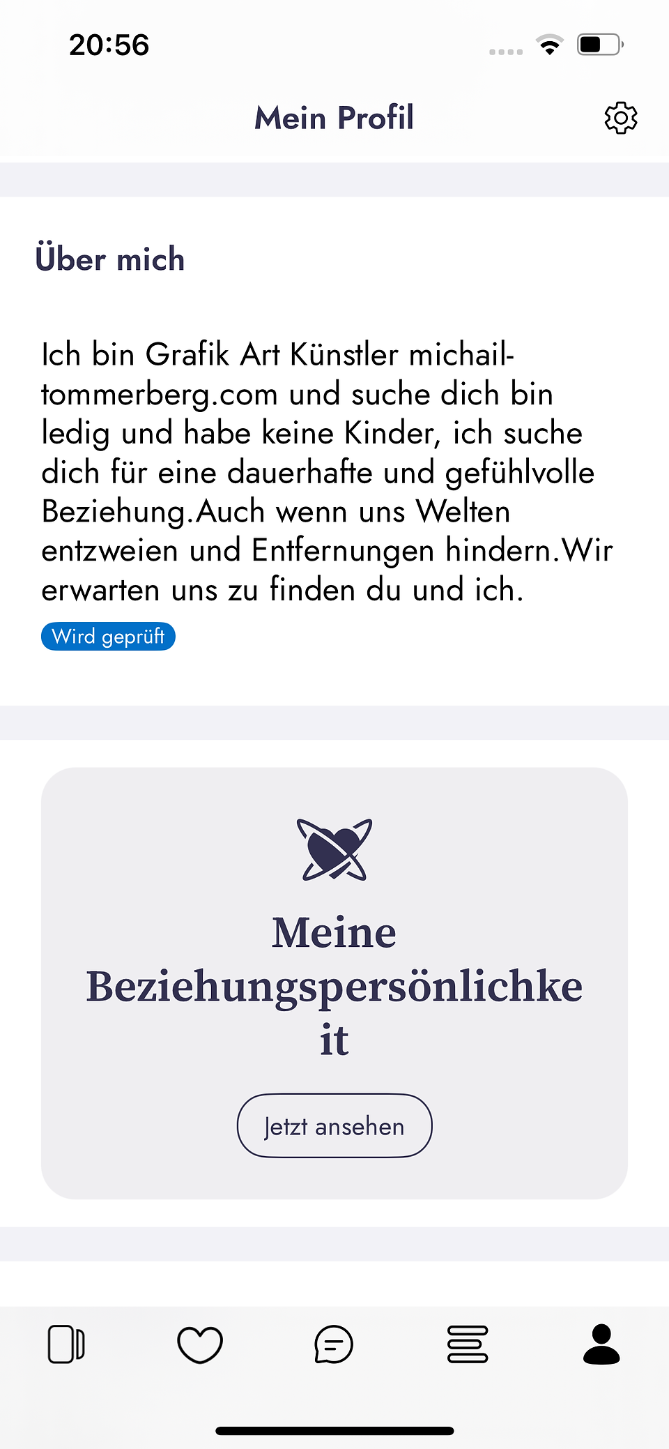Kontaktanzeige eins