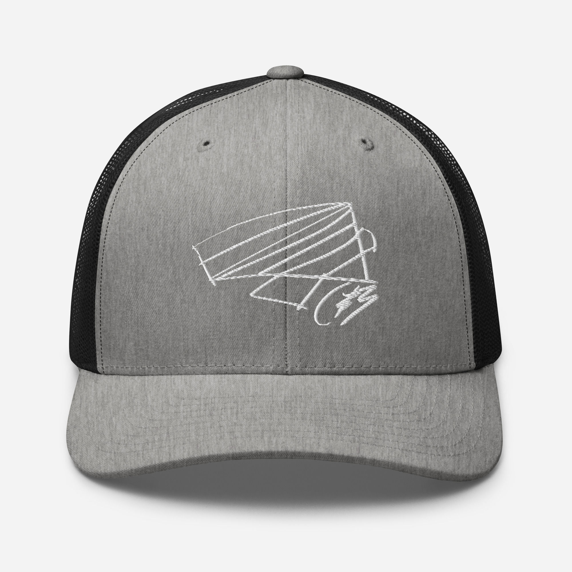 Medes Group Trucker Cap three Heather/ Black