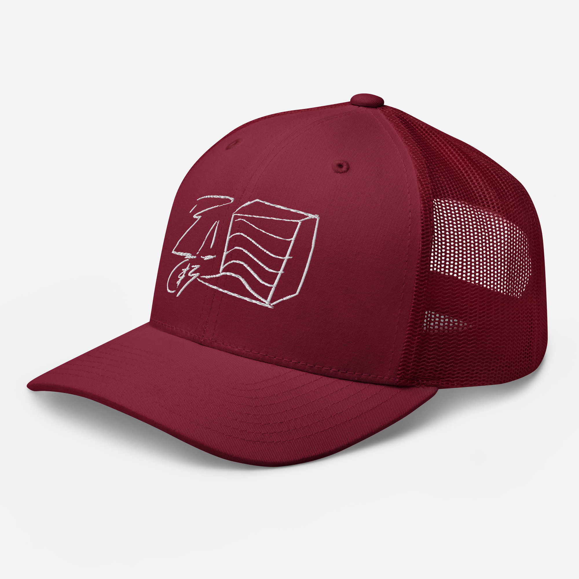Medes Group Trucker Cap two Cranberry
