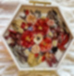 18" Hexagon Colored Wood Tray
