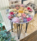 18" and 14" diameter side table