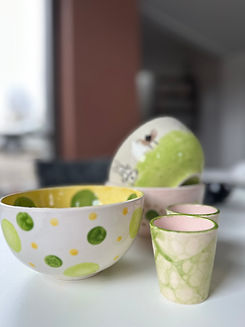 bemalte Keramikschale vom Keramik - Malatelier CreaBa