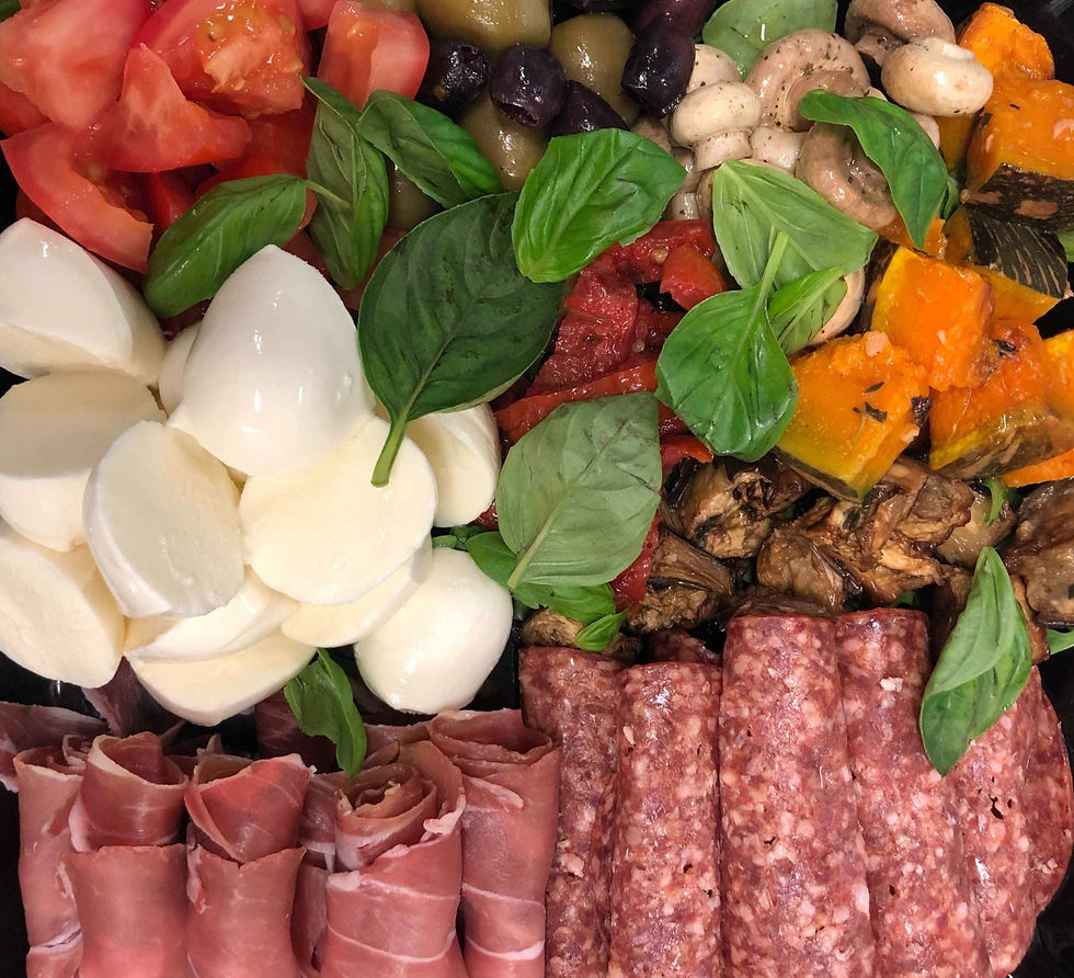 Arranged Food and Objects