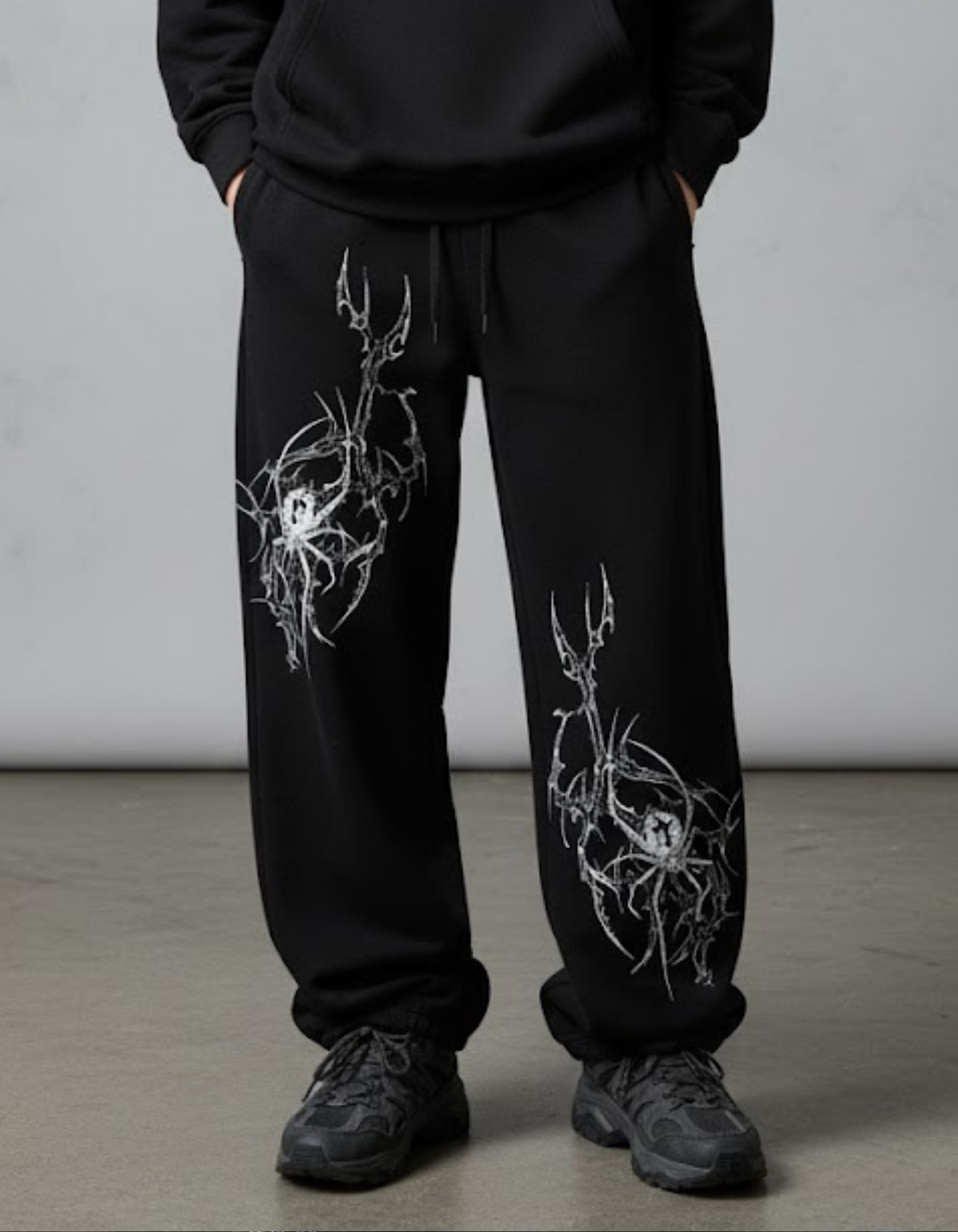 Gothic Y2K Streetwear Oversized Premium Terry Cotton Sweatpants