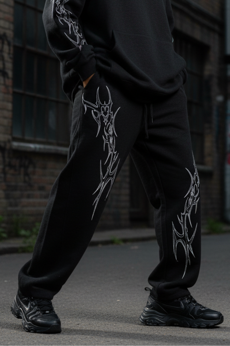 Thumbnail: Gothic Y2K Streetwear Oversized Premium Unisex Terry Cotton Sweatpants