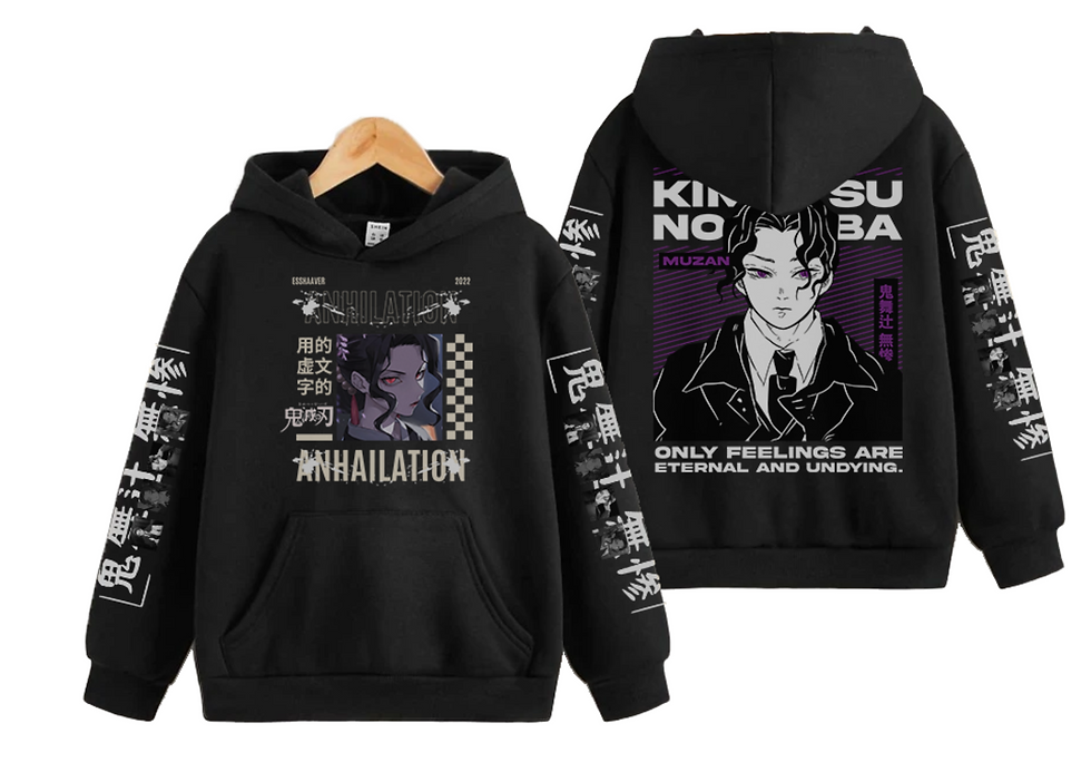 Thumbnail: Muzan Animie Printed Unisex Hoodie l Premium Quality Animie Hoodies