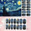 Thumbnail: 1 Sheet Nail Wraps Mysterious Starry Sky Night Patterned Full Nail Sticker