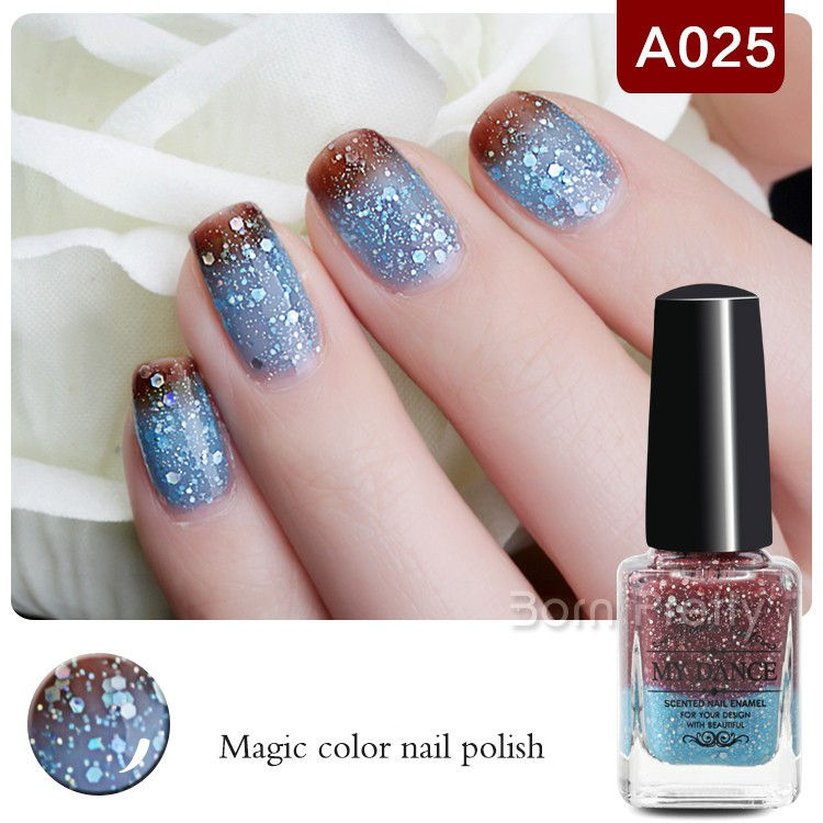 Thumbnail: 1 Bottle 6ml Peel Off Color Changing Thermal Nail Polish Nail Varnish