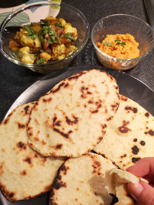 Naans indiens vegan sans gluten