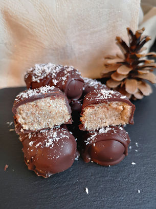 Bounty maison vegan de Noël cru