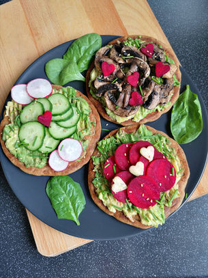 Pancakes salés aux 3 légumes sans gluten vegan