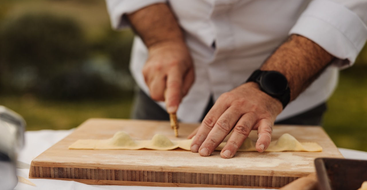 Learning how to make fresh pasta in Tuscany