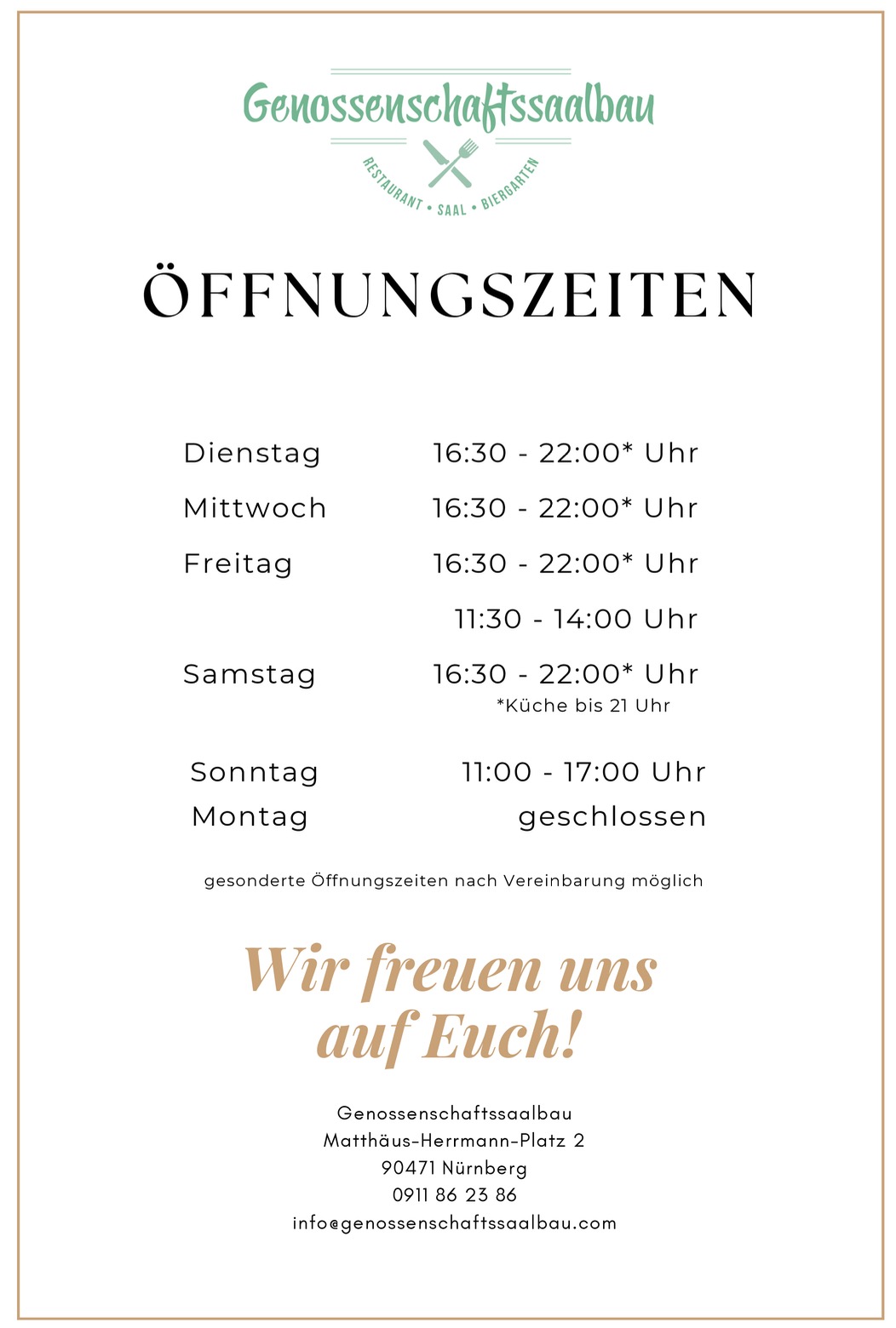 öffnungszeiten