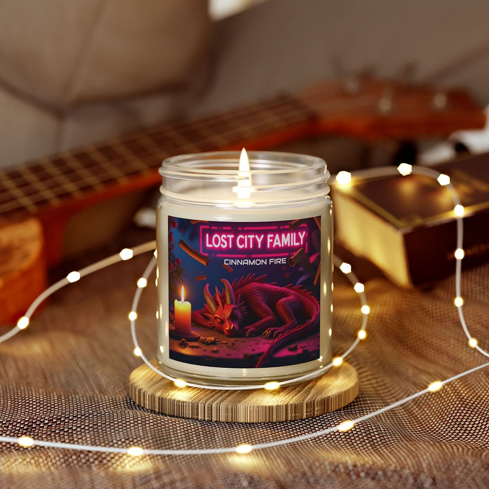 Lost City Family Cinnamon Fire Candle (4oz, 9oz)