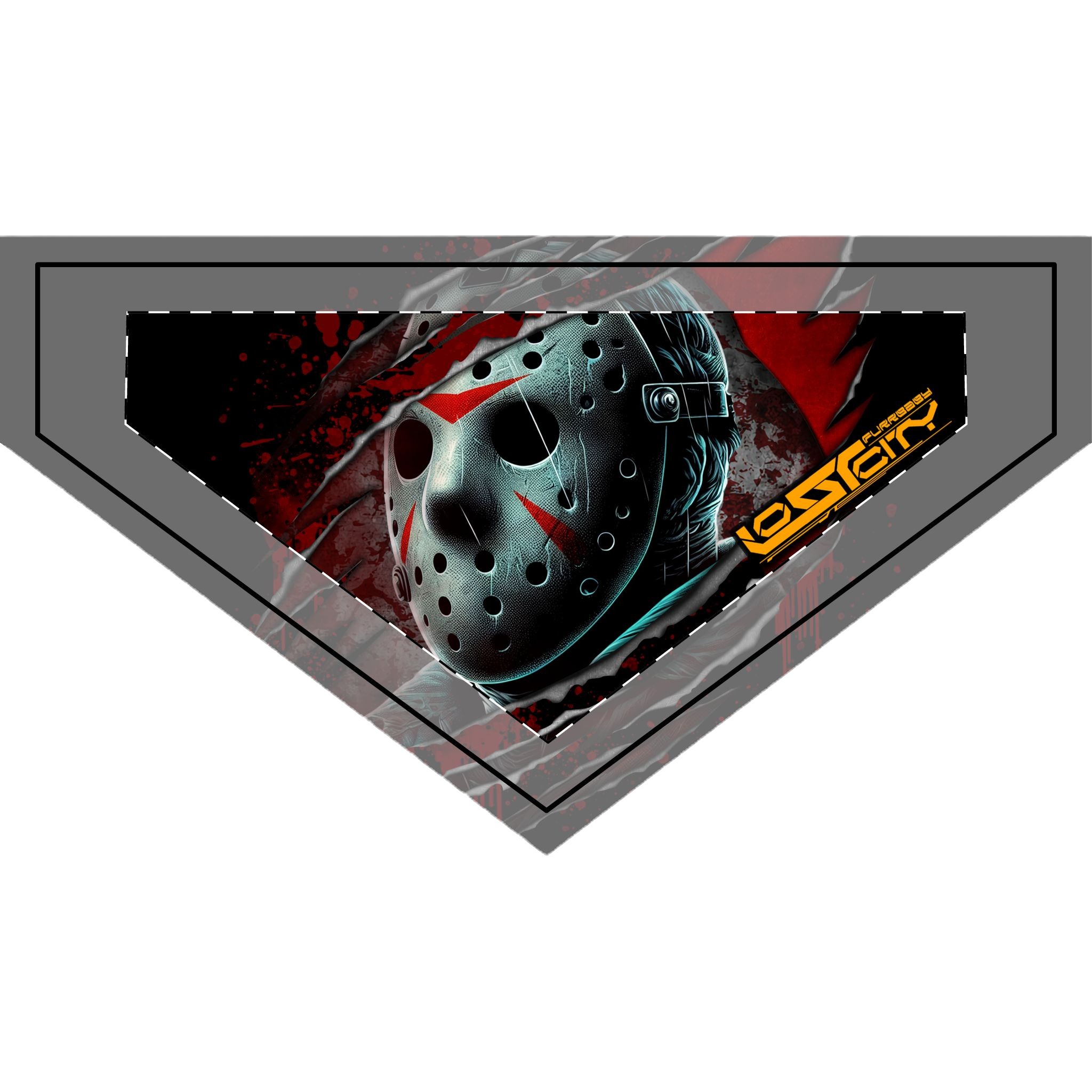 Friday the 13th Slayer Spooky Clip-on Pet Bandana