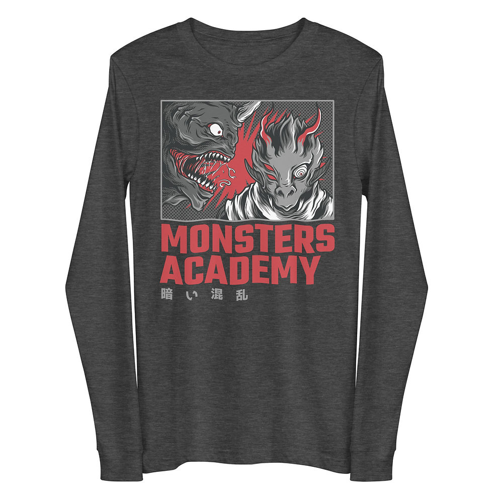 Thumbnail: MONSTERS AND MAYHEM "ACADEMY" EDITION! Unisex Long Sleeve Tee