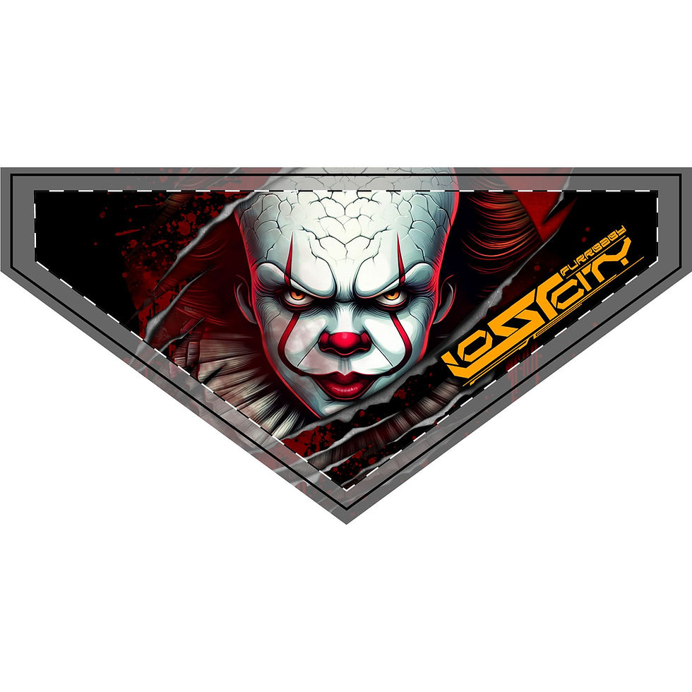 Thumbnail: IT'S CLOWNING Spooky Clip-on Pet Bandana