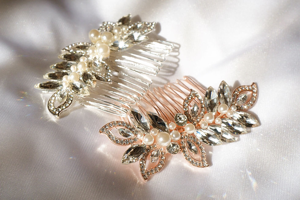 The Giselle Hair Combs - Silver