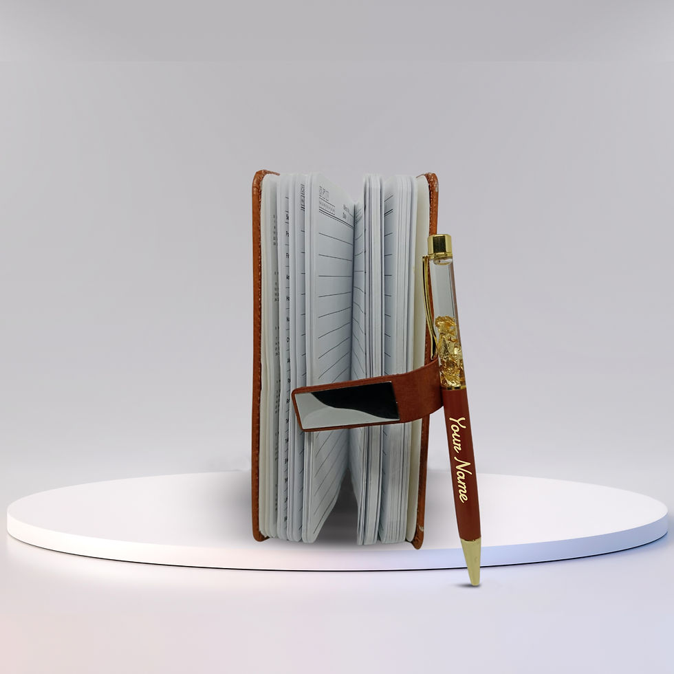 Thumbnail: Personalized Diary & Wallet Set with Engraved Pen