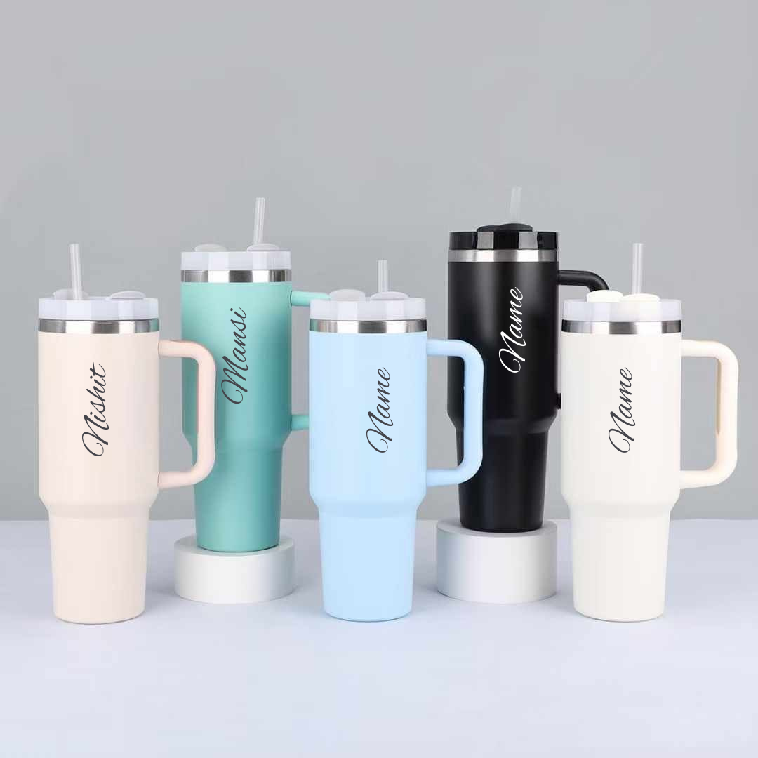 Personalized Tumbler with Steel Straw ( 1200 ml )