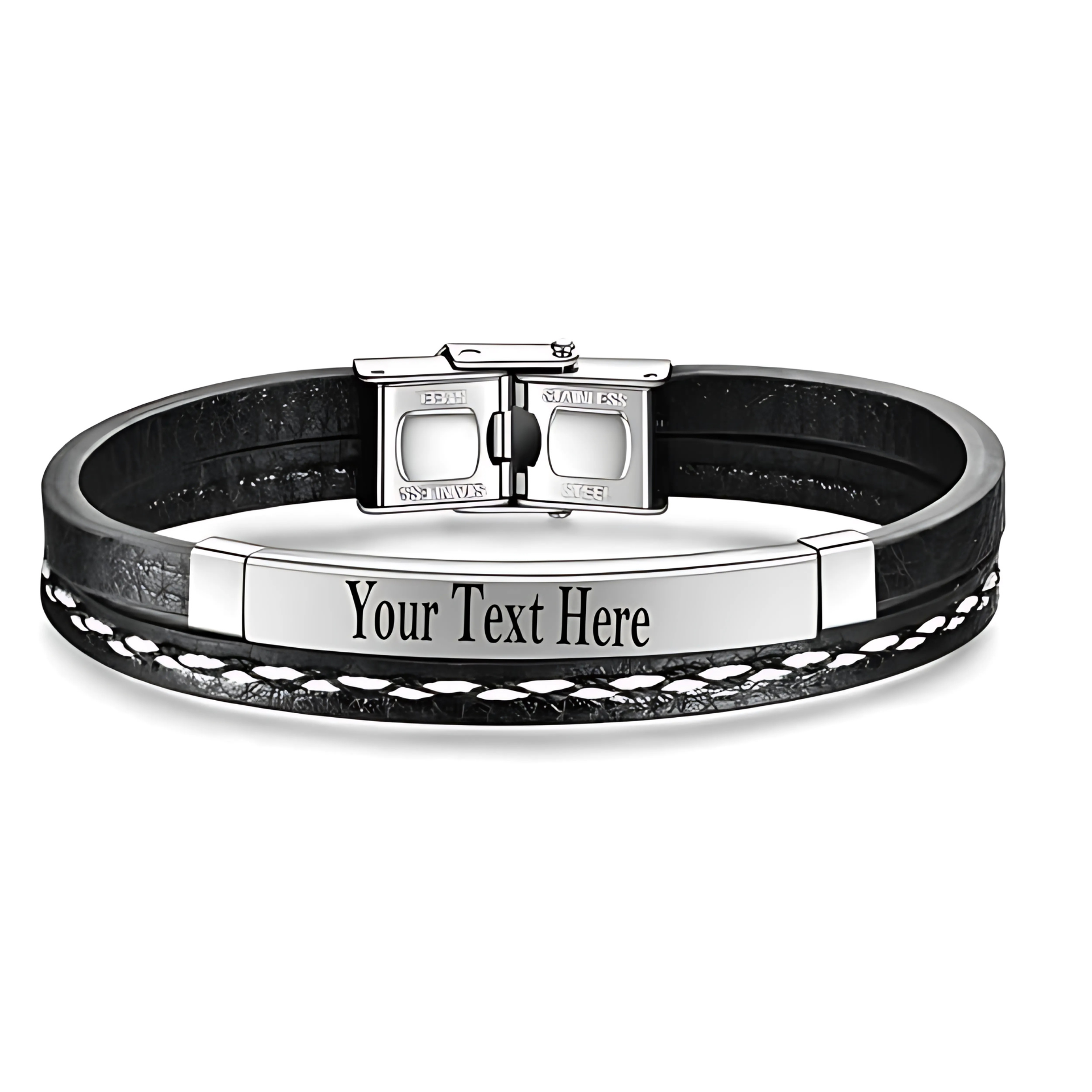 Personalized Leather Bracelet for Men
