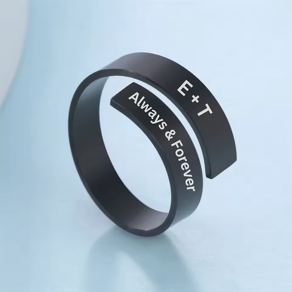Thumbnail: Adjustable Geometric Stainless Steel Ring