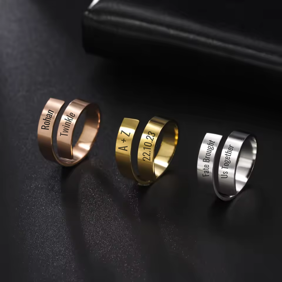 Thumbnail: Adjustable Geometric Stainless Steel Ring