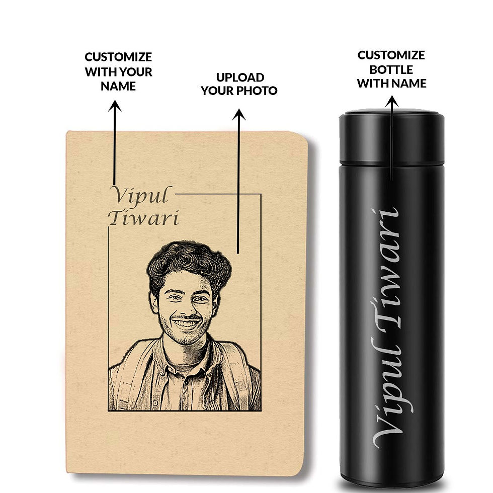 Thumbnail: Personalised Diary & Temperature Bottle Combo
