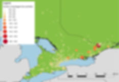 Blacklegged ticks submitted from Southern Ontario, 2017