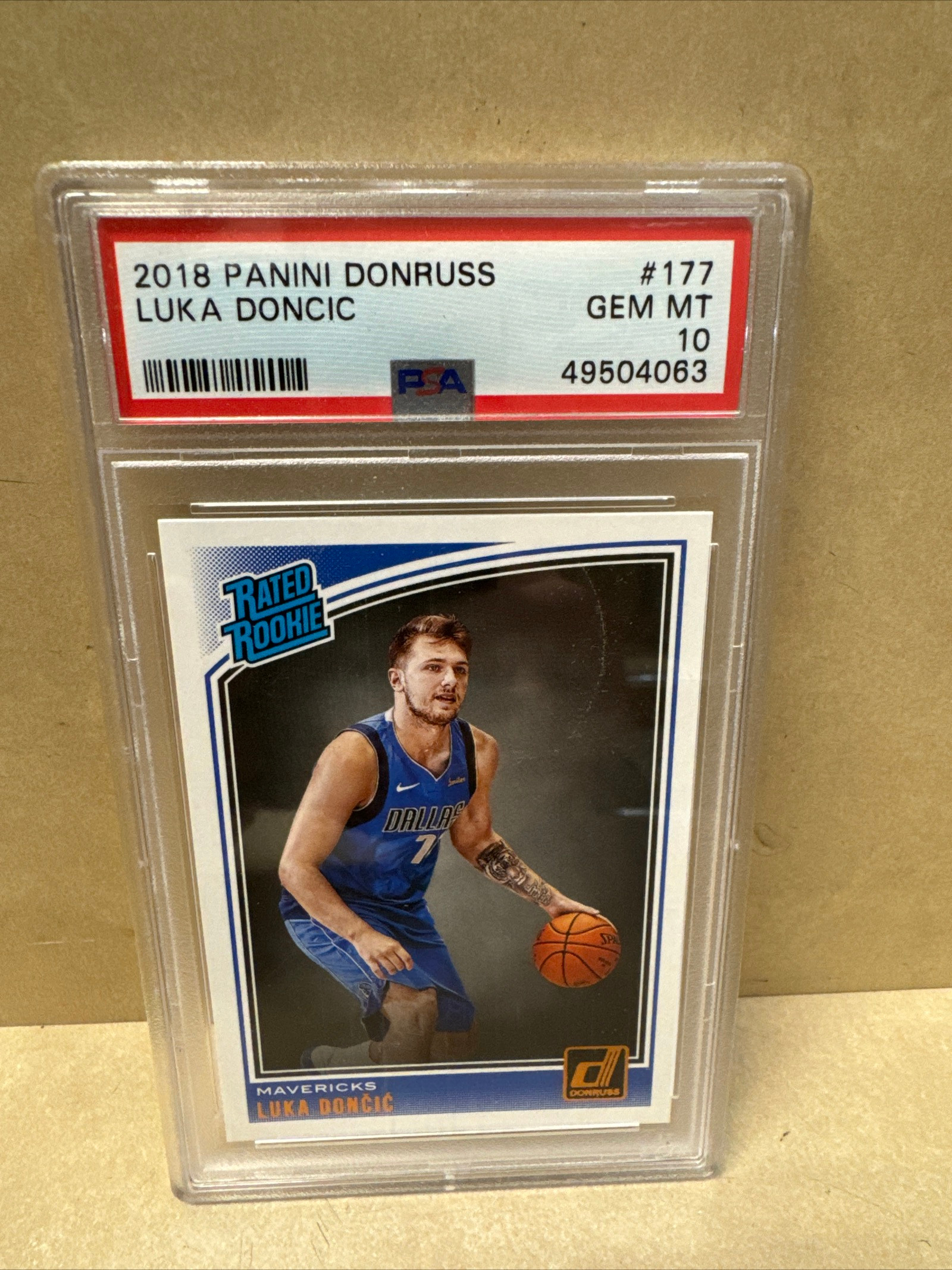 2018 Panini Donruss #177 LUKA DONCIC RC Rookie PSA 10 GEM MINT