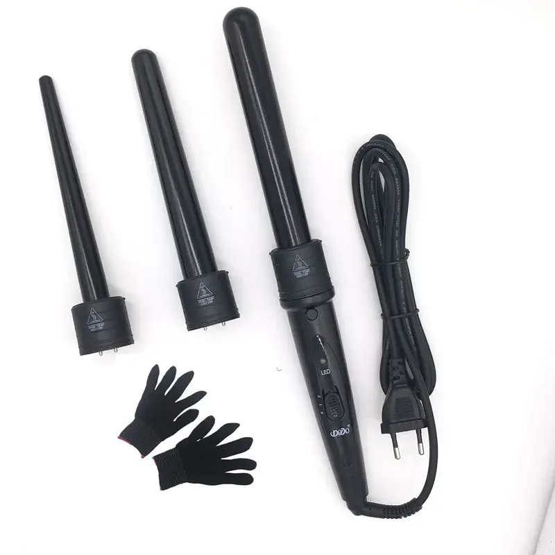 Thumbnail: DODO 3 in 1 Hair Curlers Care Styling Curling Wand Interchangeable 3 Parts